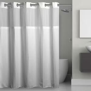Hookless White Waffle 3-in-1 Fabric Shower Curtain w/ Liner 71”x86” – NEW!